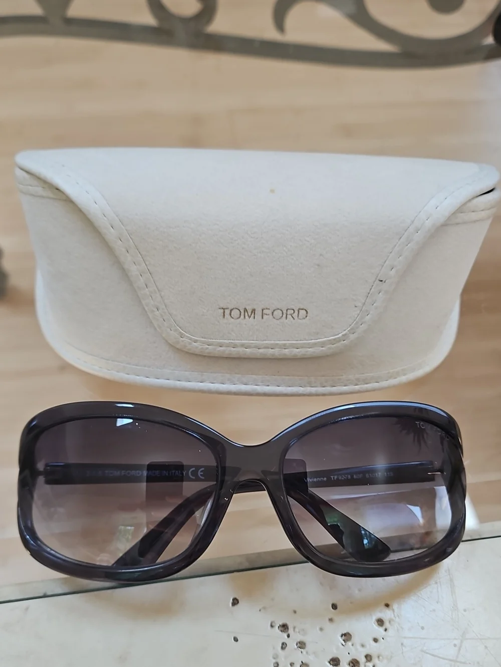 Tom Ford Women's Oversized Sunglasses in Dark Gray Gradient